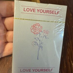 Love Yourself Rose Graphic Deck - Pink & White